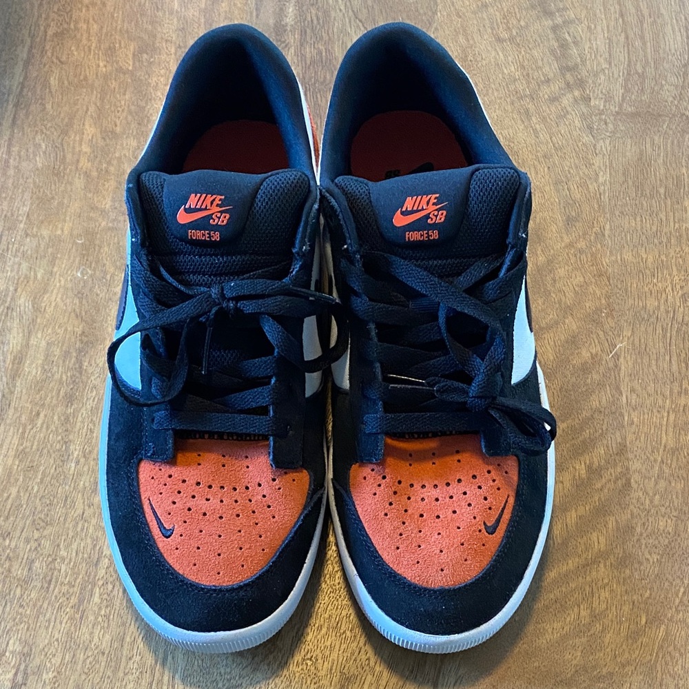Nike SB Force 58 Black and Orange Shoes